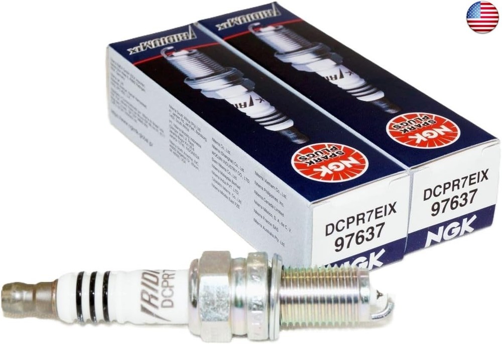 NGK Iridium IX DCPR7EIX Spark Plugs Compatible with 1999-2016 Harley Davidson