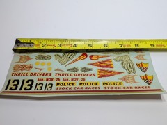 ✨VINTAGE ✨ Hubley | No. 154-156K | 1:24 #13 Thrill Drivers Decals – NOS