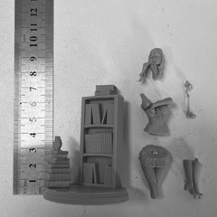 1/24 Resin Figures Model Kit Library Girl Unpainted,Unassembled Model Kit.