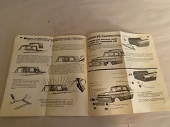 Vintage Annual AMT 1962 Ford F100 Pick Up Model Kit Instructions Sheet