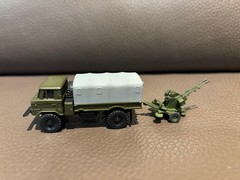 1/87 HO scale Soviet GAZ-66 4×4 Truck & ZU-23/2 Anti-Aircraft Weapon