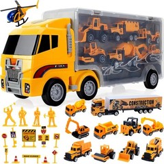 Toys for Boys,13 Pcs Engineering Die-cast Construction Car Toddler for…
