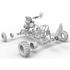 Mud Dragster 4×4 Fully Detailed 1/25 Scale Model Kit