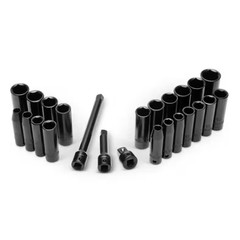 3/8 In. Drive Sae/Metric Deep Impact Socket Set in EVA Foam (24-Pieces)