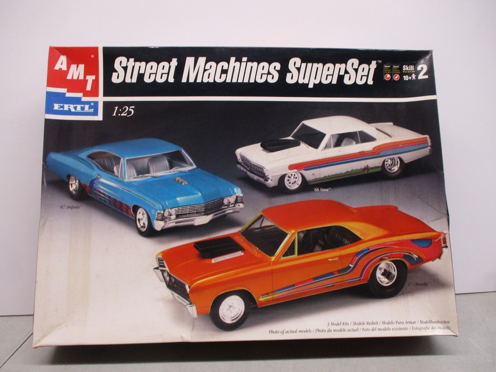 AMT Street Machines Super Set 1969 Impala, 1966 Nova, and 1967 Chevelle 1/25