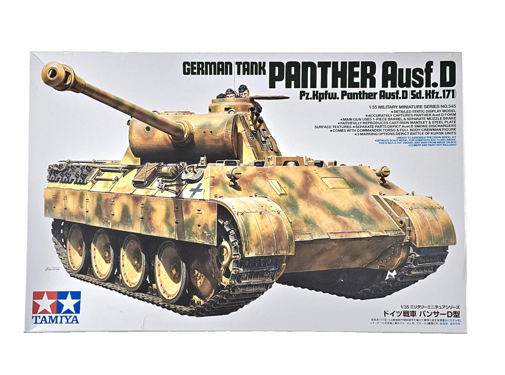 Tamiya 1/35 German Tank Panzer V Panther Ausf.D Plastic Model Kit 35345