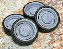 1/24 Scale: 24-Inch “Ford F100 Eluminator” Wheels And Tires; Resin
