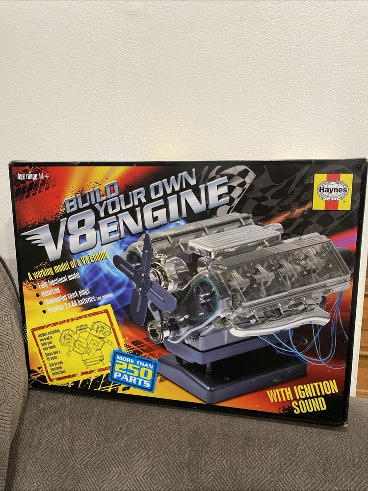 Haynes Build Your Own V8 Engine With Ignition Sound Working Model Kit NEW
