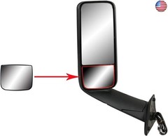 Replacement Angle Lower Small Convex Door Mirror Glasses come with Heated and