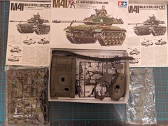 Tamiya US Tank M41 Walker Bulldog And Armored Car 35055 1/35 FS Open Model Kit