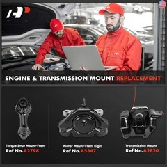 A-Premium 3PCS Engine Motor Mount Transmission Mount Torque Strut Mount Kit
