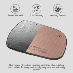 Passenger Side Mirror Glass Compatible with 2011-2020 Toyota Sienna, Right Side
