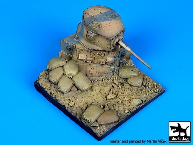 Black Dog 1/35 Destroyed M3A1 Stuart Light Tank Section WWII Diorama Base D35027