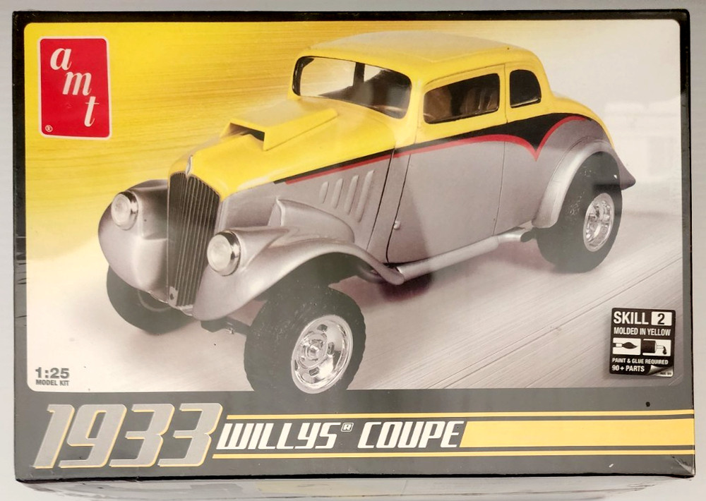 Willys Coupe 1933 1:25 Unassembled AMT Model CAR Kit Skill 2 SEALED BOX NEW GIFT