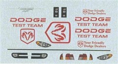 Winscals Dodge Team Test Car 1/24 Nascar decal