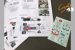 Decals March 761 1977 Formula 1 1/43rd scale for Tameo Kits by Cigale 43 CDS008