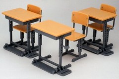 TomyTec 1/12 DESK Little Armory LD013 Defense School Desk Plastic Model Kit