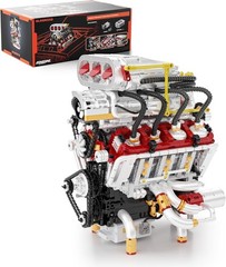 V8 Engine Model Kit DIY STEM Build Your Own Car Engine 2347pcs for Kids Adults
