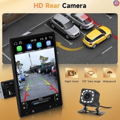 10.4″ Single Din Single Din Touchscreen Car Stereo Wireless Carplay&