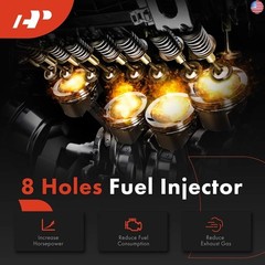 A-Premium 8 Holes Fuel Injectors Compatible with Honda Accord 2003-2007, Pilot