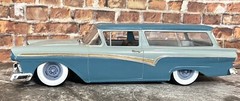 Resin 15-Inch “Chrome Reverse” Wheels, W/ Wide Whitewalls,1/24 1/25 Scale