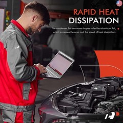 A-Premium Air Conditioning A/C Condenser Compatible with Hyundai Sonata