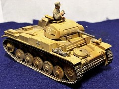 Custom Built 1/35 German Afrika Korps Panzerkampfwagen II Tank w/Commander