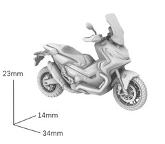 1/64 Motorcycle Model X-ADV750 Garage Model Accessories Scene Not Colored 1pc