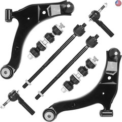 Front Lower Control Arms w/Ball Joint + Sway Bar Links + Tie Rod for Dodge Neon