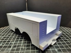 Model semi truck utility body 1:25 scale model kit Diorama