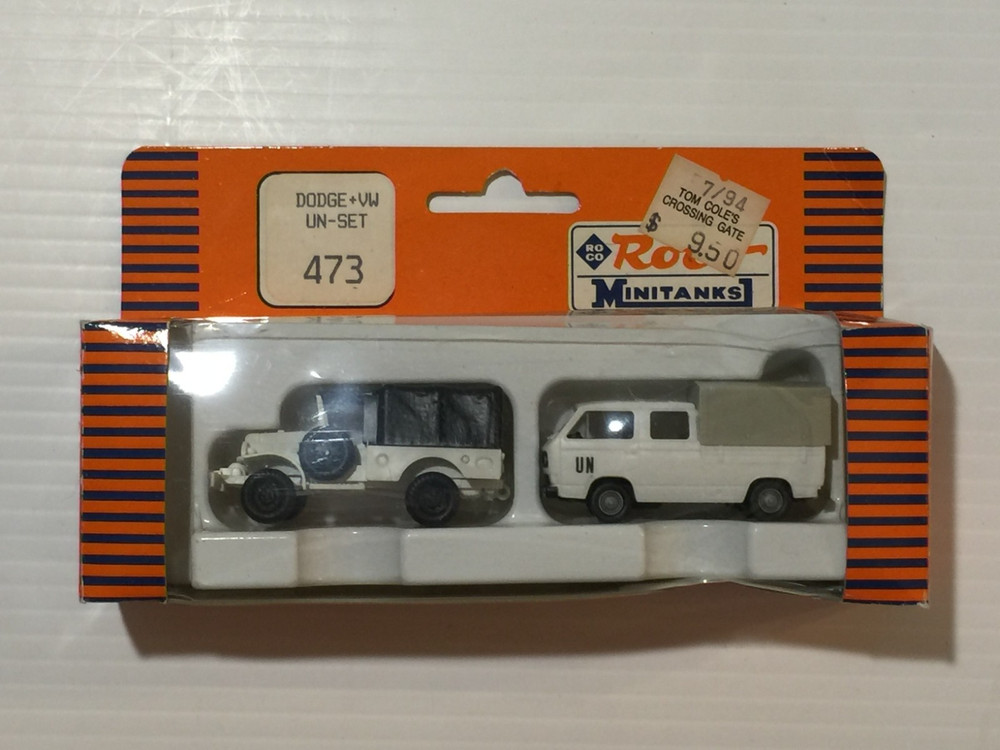 Dodge & VW UN Vehicle set by Roco Minitanks 1/87 scale #473