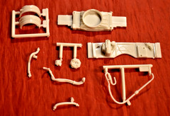 AMT 1970 Chevy Monte Carlo Radiator and Firewall Parts 1/25