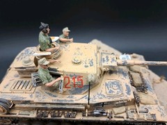 Built 1/35 German WWII Panzer Tank Motorcycle W/ Sidecar 6 Figures Diorama