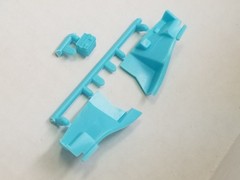 1957 Corvette WHEEL WELL INNER FENDERS & BATTERY from AMT 1:25 Model Kit 57