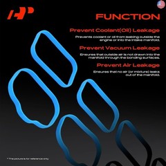 A-Premium Lower and Upper Engine Intake Manifold Gasket Set Compatible with