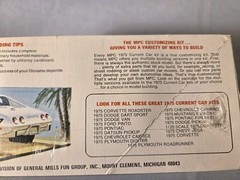 Vintage MPC 1/25 1975 CORVETTE COUPE CUSTOMIZING 1-7505 FACTORY SEALED 70s MINTY