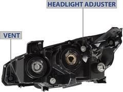 Headlight Assembly Fit for 2016-2021 Honda Civic,Halogen Headlamp W/Led DRL Chro