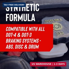 STP Synthetic Brake Fluid, Dot 4 Brake Fluid Protects Brake Systems, ABS, Disc a