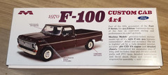 70 FORD F-100 CUSTOM CAB 4×4 PICKUP 360 V8 1970 1/25th scale Moebius #1230