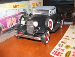 AMT 1932 Ford Model B Sport Roadster Kit # 332 Survivor Built Stock in Box 32