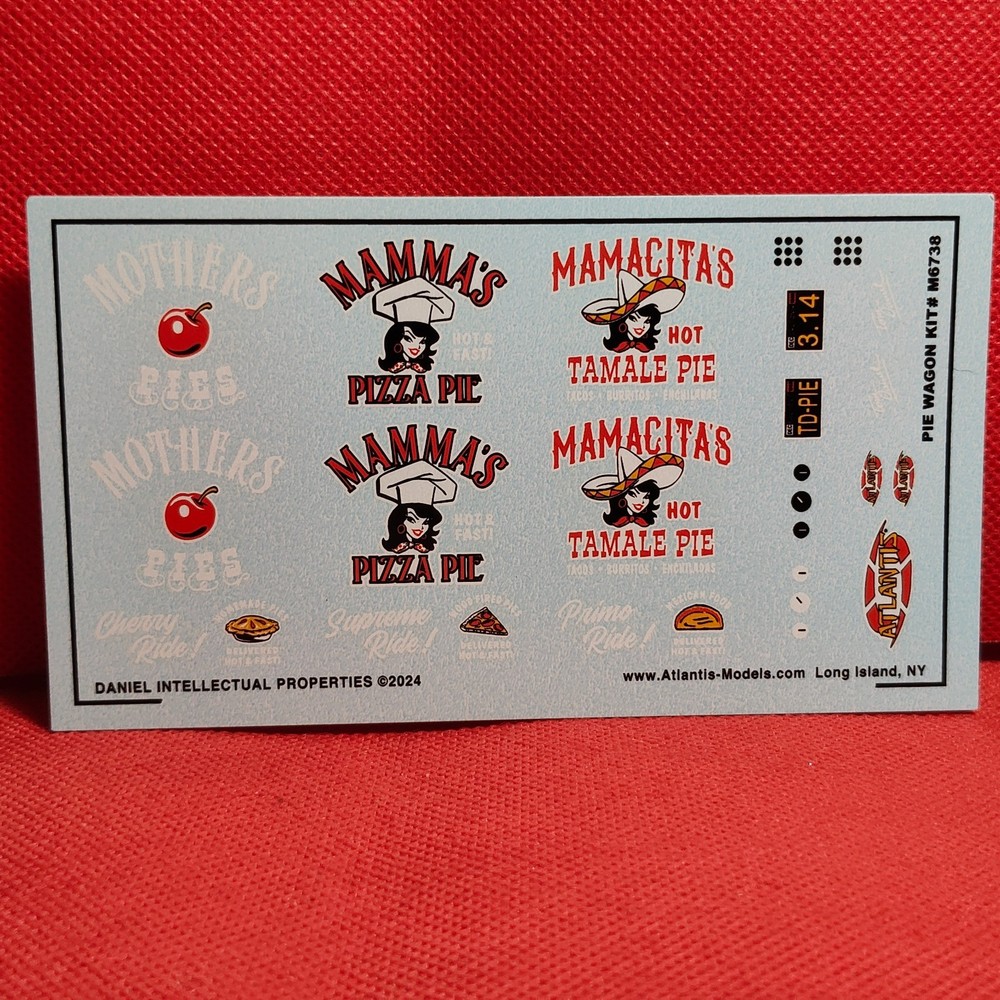 Decals Pie Wagon 1:24 Scale Model Car Part Atlantis