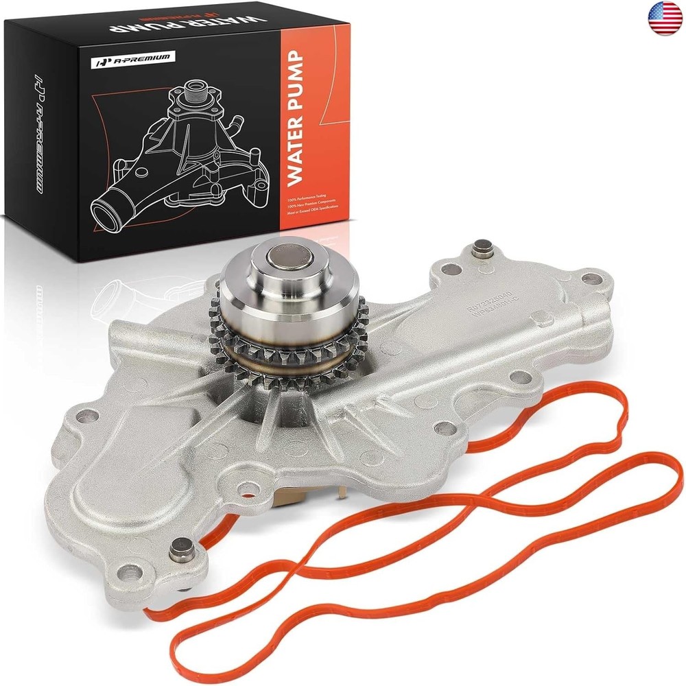 A-Premium Engine Water Pump W/Pulley [DOHC, 6Cyl 3.5L 3.7L] Compatible with