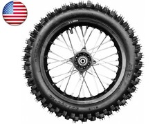 90/100 14″ Rear Wheel Tire and Rim Inner Tube with 15mm Bearing Assembly Fit