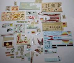 ✨VINTAGE✨ LOT 1:24/25 Scale Auto Racing Hot Rod Model Kit Decal Sheets 1960s-80s