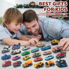 Advent Calendar 2025 for Kids Alloy Car Engineering Set Boys coloful