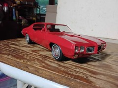 Original 1970 RED Pontiac GTO Promo Dealer Model Plastic