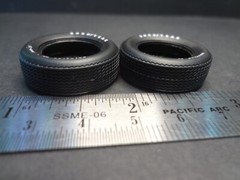 1:25 scale pad printed GOODYEAR Good Year Polyglas GT Tires 2X Front + 2X Rear
