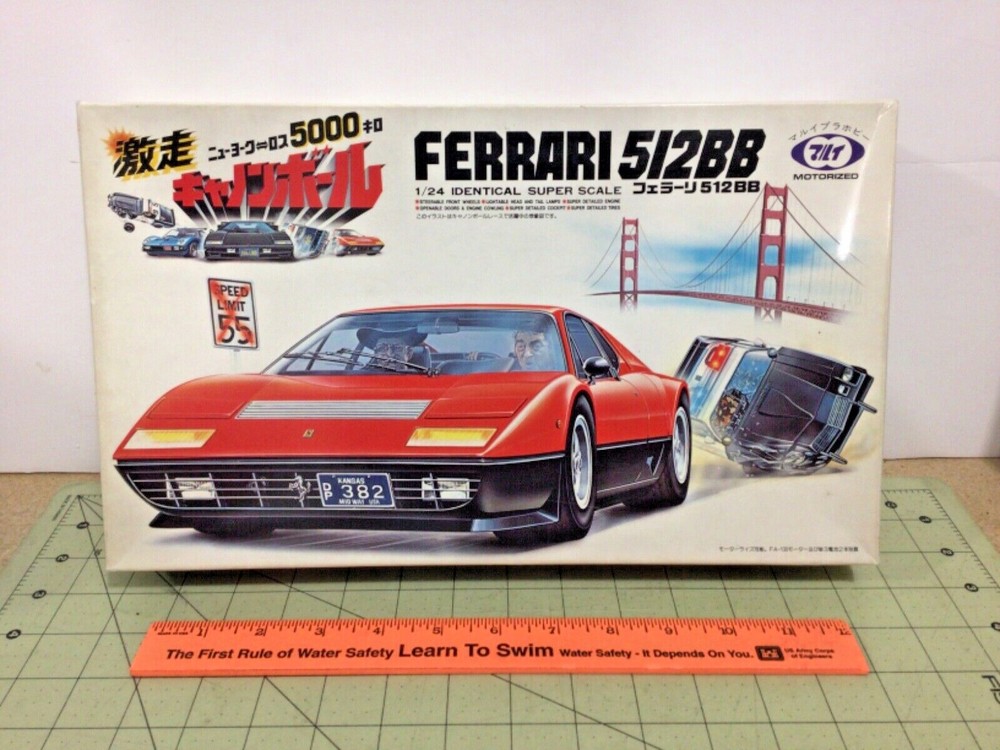 RARE Vintage “Cannonball Run” Ferrari 512BB model car kit!