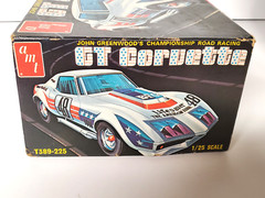 Vintage AMT Model Kit #T389 John Greenwood GT Corvette Racing 1/25 Parts Sealed