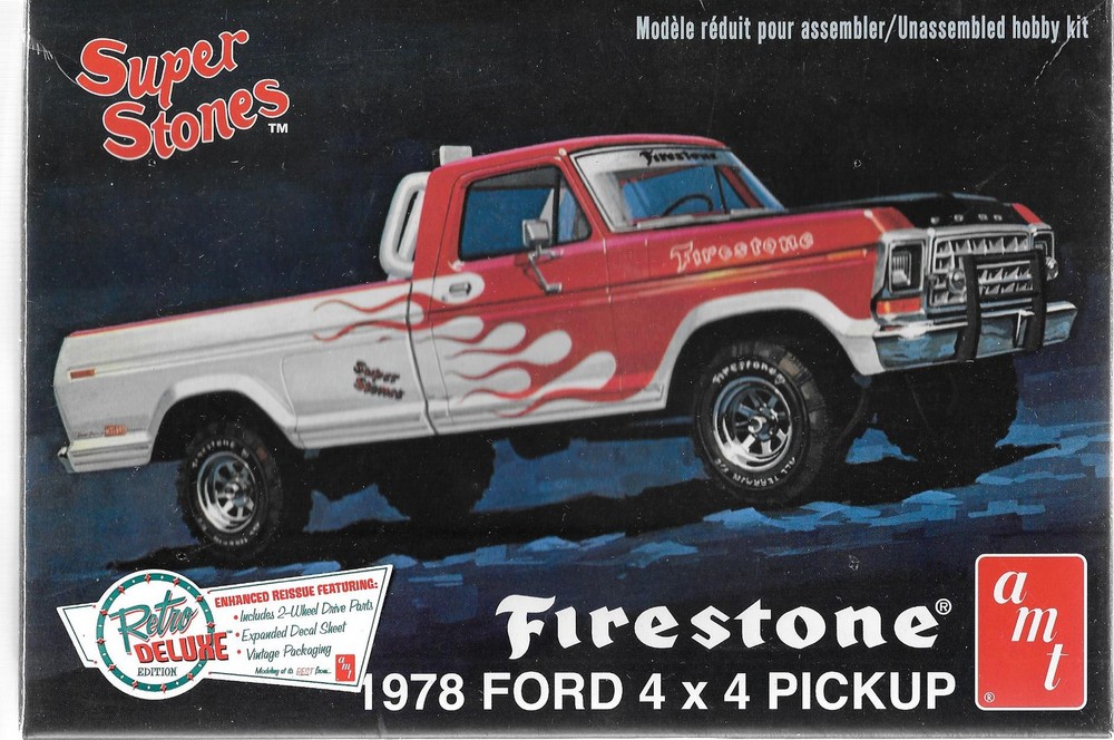 AMT Firestone 1978 Ford 4 X 4 Pickup, Retro Edition Limited Reissue 858/12 ST